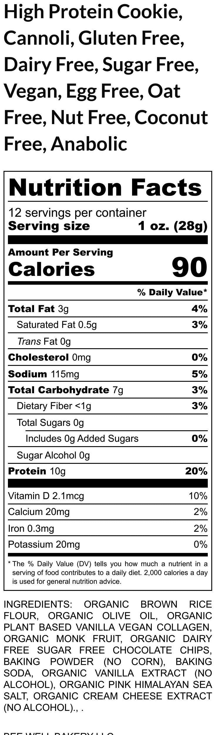High Protein Cookies, Cannoli, Gluten Free, Sugar Free, Dairy Free, Egg Free, Coconut Free, Vegan Collagen, Fitness Gifts, low carb snacks