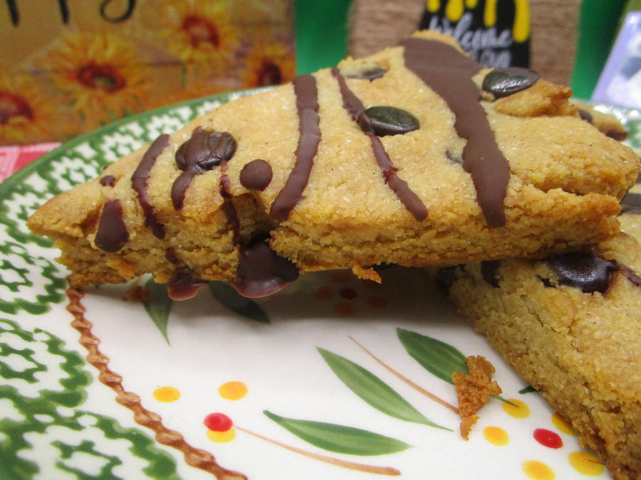 Keto Scones, Chocolate Chip, Gluten Free, Dairy Free, Vegan, Grain Free, Sugar Free, Wellness Gift, low carb, fitness snacks, Birthday treat