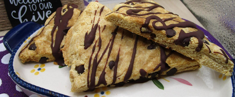 Keto Scones, Chocolate Chip, Gluten Free, Dairy Free, Vegan, Grain Free, Sugar Free, Wellness Gift, low carb, fitness snacks, Birthday treat