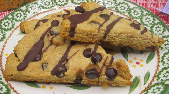 Keto Scones, Chocolate Chip, Gluten Free, Dairy Free, Vegan, Grain Free, Sugar Free, Wellness Gift, low carb, fitness snacks, Birthday treat