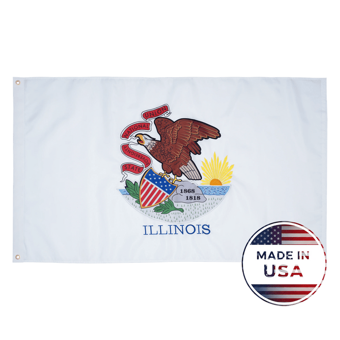 Illinois State Flag - 100% Made in USA