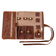 Leather and Canvas Tech Roll - Lifetime Leather Co