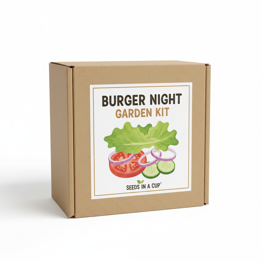 Burger Night Garden Kit | Tomato, Onion, Lettuce & Cucumber | Seeds In A Cup®