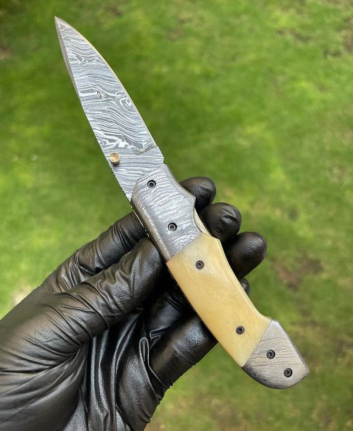 Folding pocket Damascus Blade EDC Folding Pocket Knife