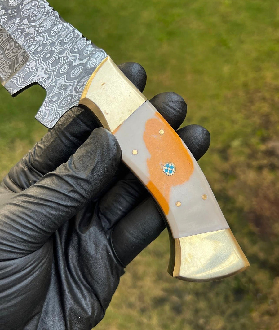 Damascus Steel Camping knife