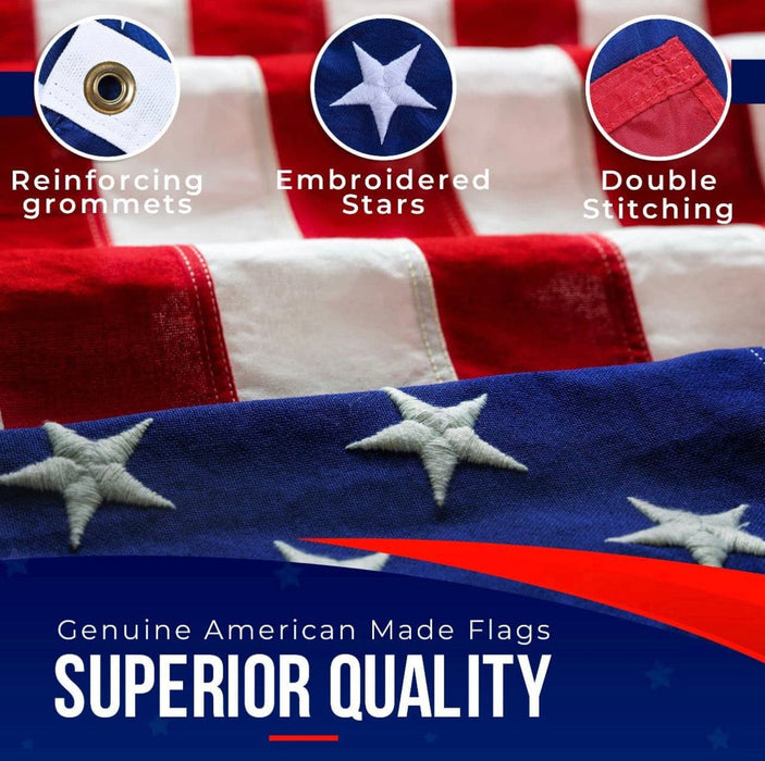 Nylon American Flag — Fade-Resistant Made in USA