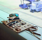 Leather and Canvas Tech Roll - Lifetime Leather Co