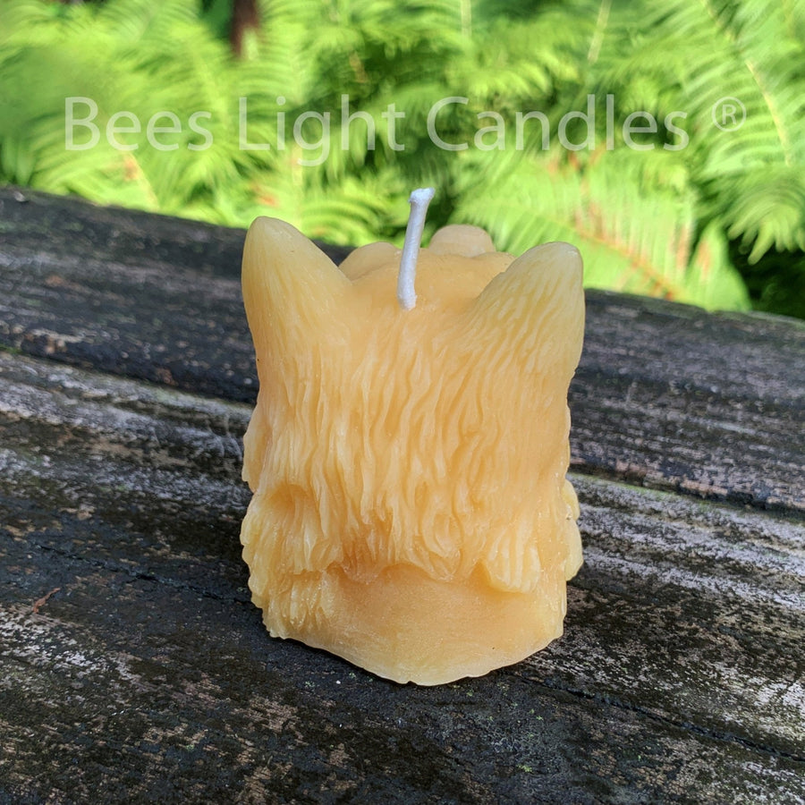 Indian Chief Skull Wolf Candle