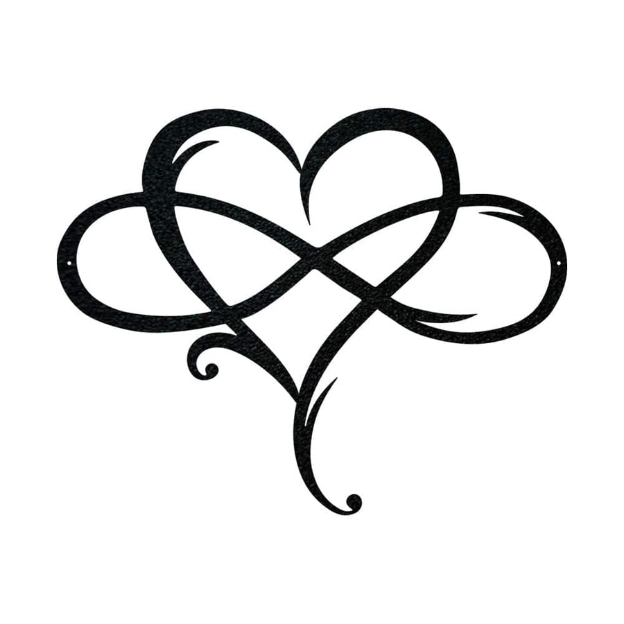 Infinity Heart Metal Sign