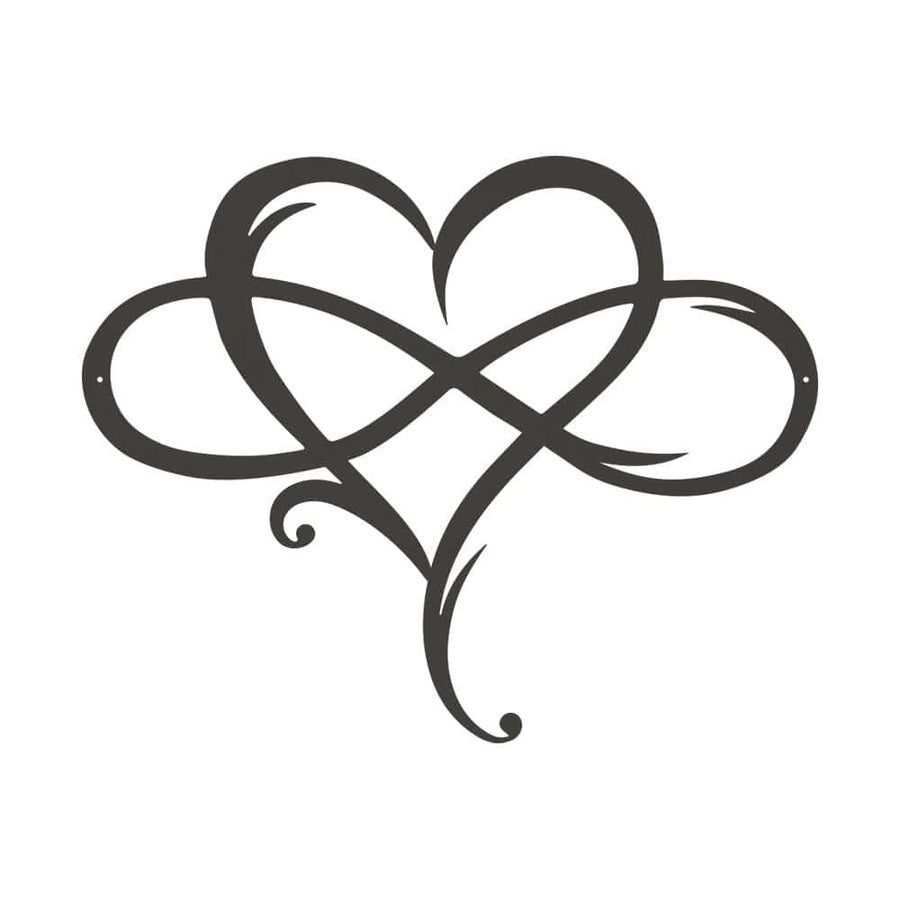 Infinity Heart Metal Sign