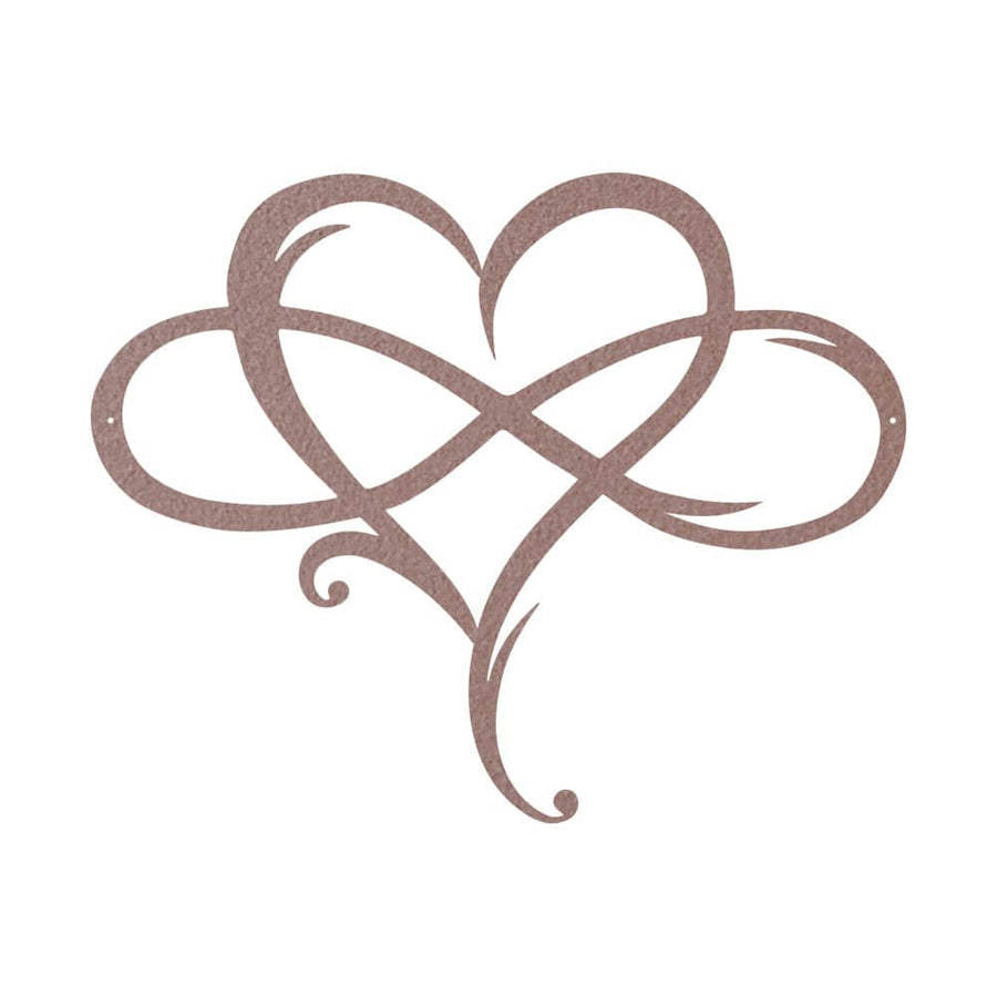 Infinity Heart Metal Sign