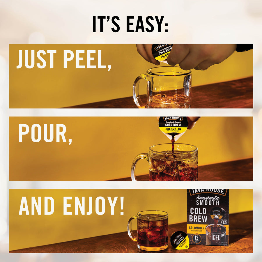 Three-step Salted Caramel coffee pod preparation graphic