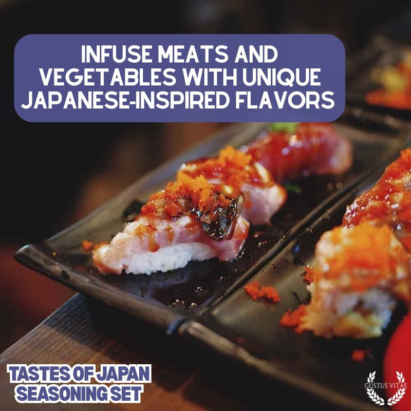 Japanese Seasoning Gift Set - Tastes of Japan - Artisanal Spice Blends Six Pack Collections & Gift Sets Gustus Vitae
