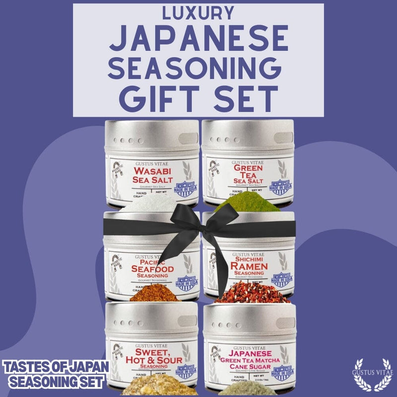 Japanese Seasoning Gift Set - Tastes of Japan - Artisanal Spice Blends Six Pack Collections & Gift Sets Gustus Vitae