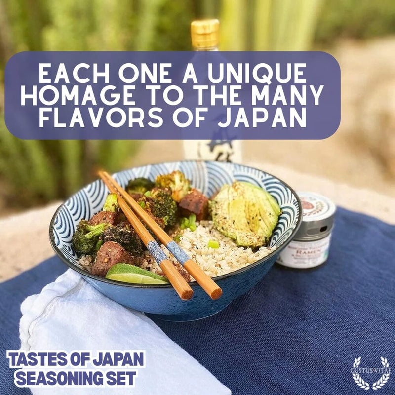 Japanese Seasoning Gift Set - Tastes of Japan - Artisanal Spice Blends Six Pack Collections & Gift Sets Gustus Vitae