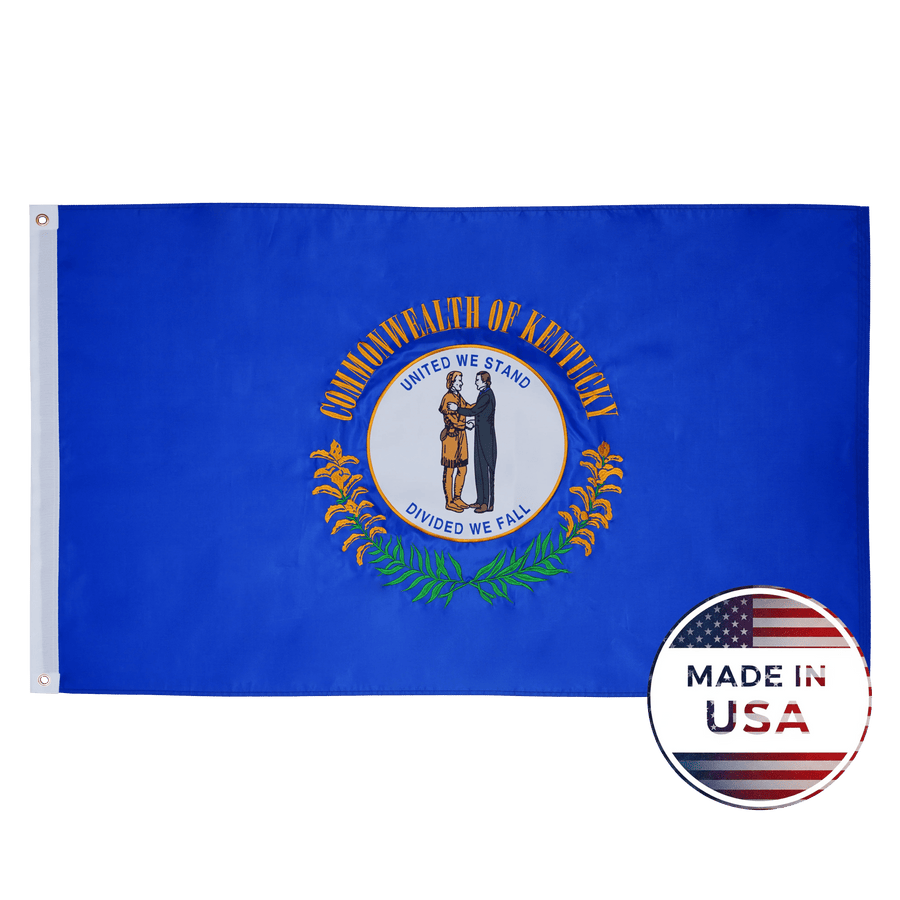 Kentucky State Flag shown flat