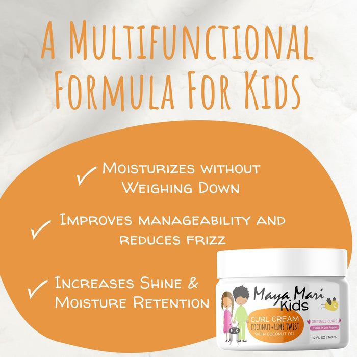 Kids Curl Conditioning Kit 2 -Piece Set - Kids 2-in-1 Shampoo and Conditioner and Curl Cream Hair Care Los Angeles Brands 