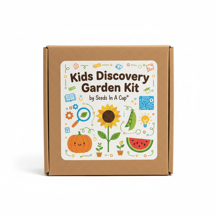 Kids' Discovery Garden Kit | Pumpkin, Sunflower, Peas & Watermelon | Seeds In A Cup®