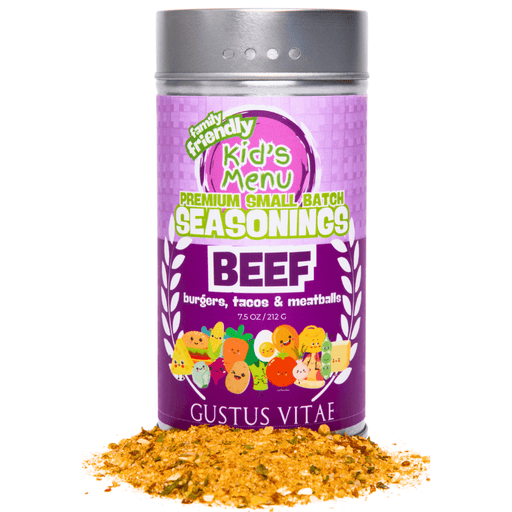 Kid’s Menu: Beef: Burgers, Tacos & Meatballs Seasoning Gourmet Seasonings Gustus Vitae