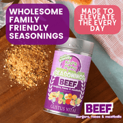 Kid’s Menu: Beef: Burgers, Tacos & Meatballs Seasoning Gourmet Seasonings Gustus Vitae