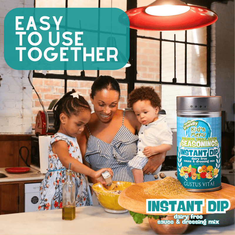 Kid’s Menu: Instant Dip: Dairy-Free Sauce & Dressing Mix Gourmet Seasonings Gustus Vitae