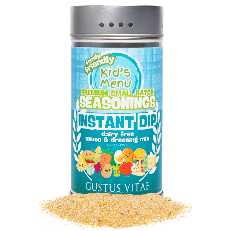 Kid’s Menu: Instant Dip: Dairy-Free Sauce & Dressing Mix Gourmet Seasonings Gustus Vitae