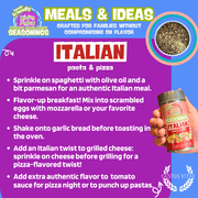 Kid’s Menu: Italian: Pasta & Pizza Seasoning Gourmet Seasonings Gustus Vitae