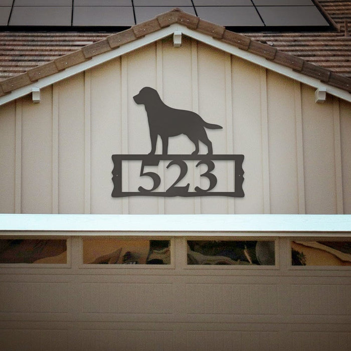 Labrador House Address Sign