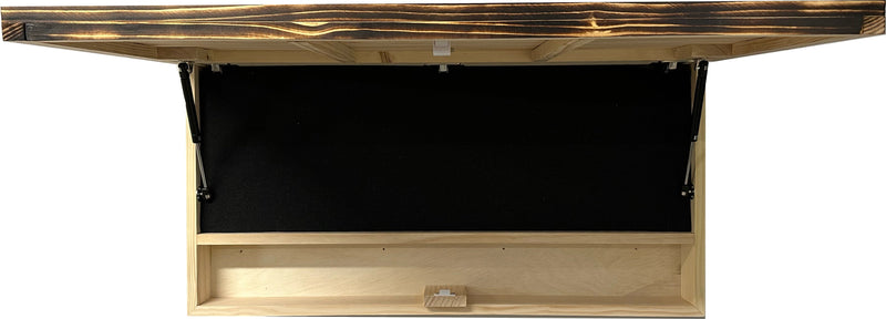 Large Burnt American Flag Hidden Gun Storage Cabinet (Burnt)