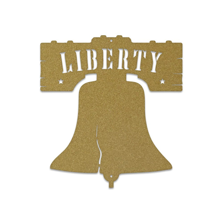 Liberty Bell Metal Sign - Custom Monogram Outdoor Powder Coated Decor