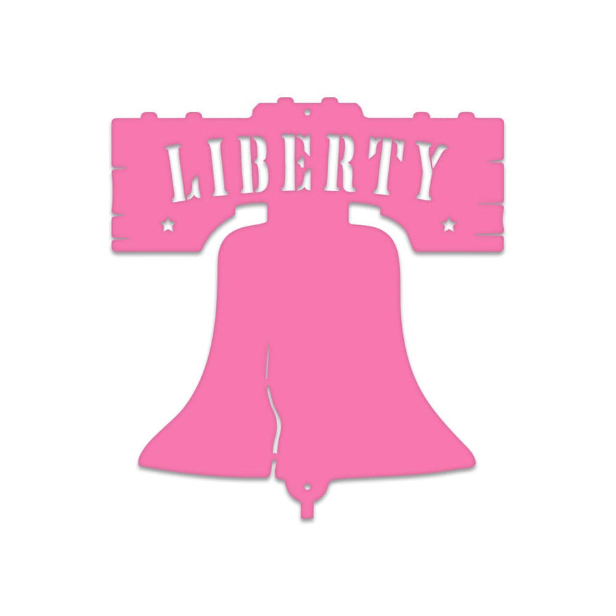 Liberty Bell Metal Sign - Custom Monogram Outdoor Powder Coated Decor