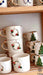 Handcrafted Christmas Wreath Espresso Cup & Saucer Set, 5.4 oz - Ceramic Santa Espresso Mugs, Holiday-Themed Espresso Coffee Cups