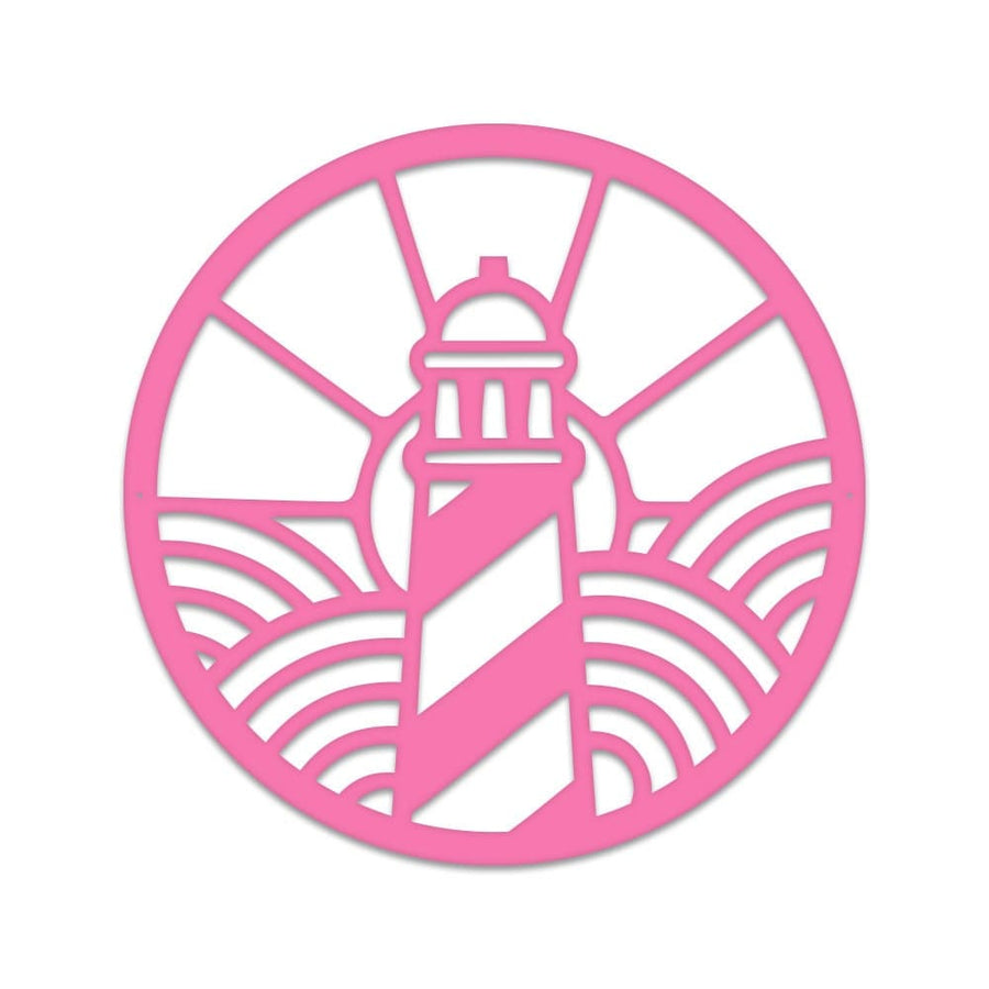 Lighthouse Sunrise Metal Outdoor Sign