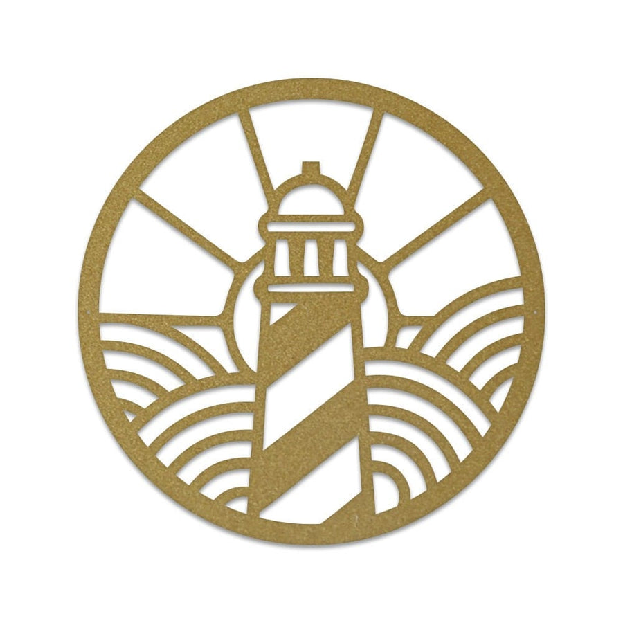 Lighthouse Sunrise Metal Outdoor Sign