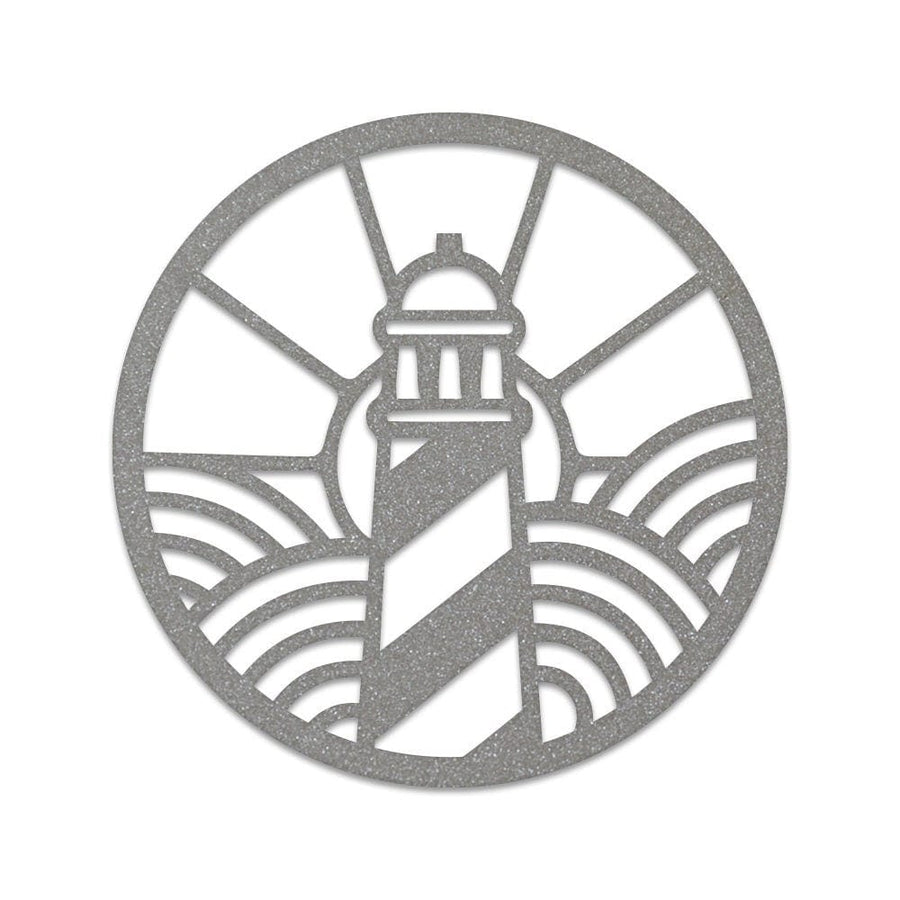 Lighthouse Sunrise Metal Outdoor Sign