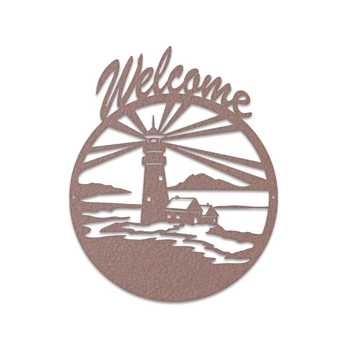 Lighthouse Welcome Sign | Metal  Sign Outdoor | Weatherproof Sign | Seashore Sign | Metal Sign