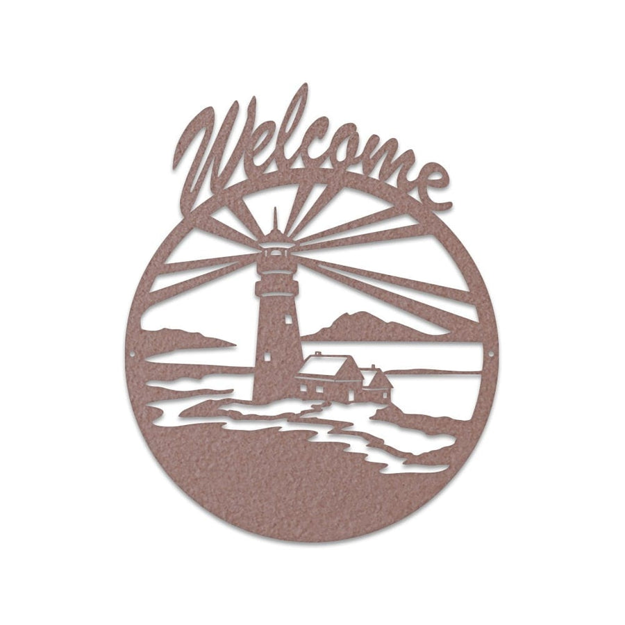 Lighthouse Welcome Sign | Metal  Sign Outdoor | Weatherproof Sign | Seashore Sign | Metal Sign