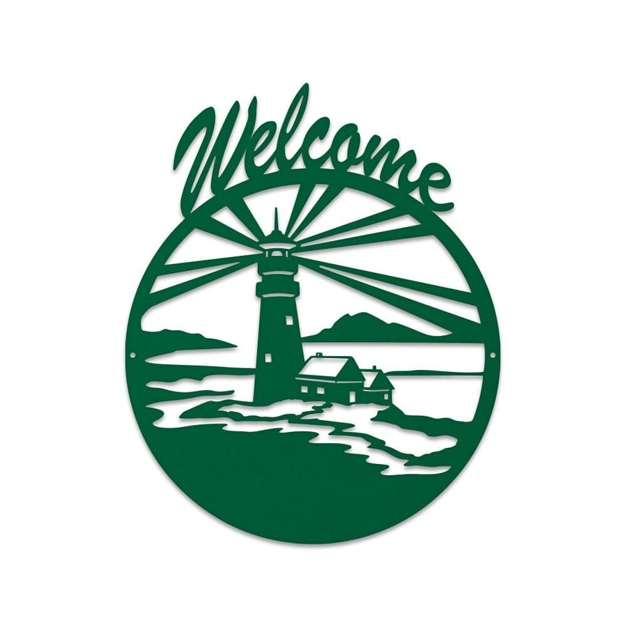 Lighthouse Welcome Sign | Metal  Sign Outdoor | Weatherproof Sign | Seashore Sign | Metal Sign