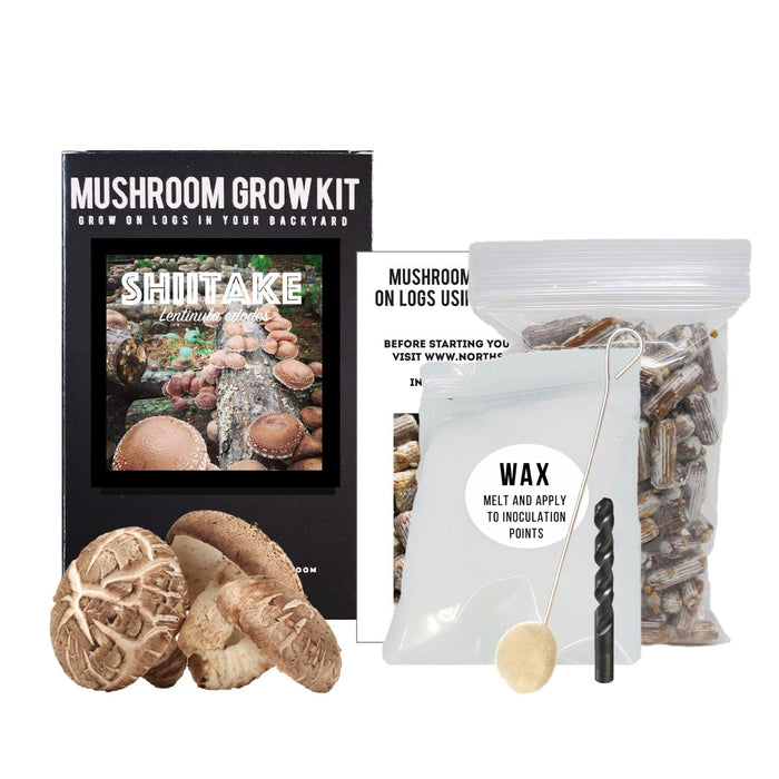 North Spore Organic Shiitake Mushroom Outdoor Log Kit by Farm2Me