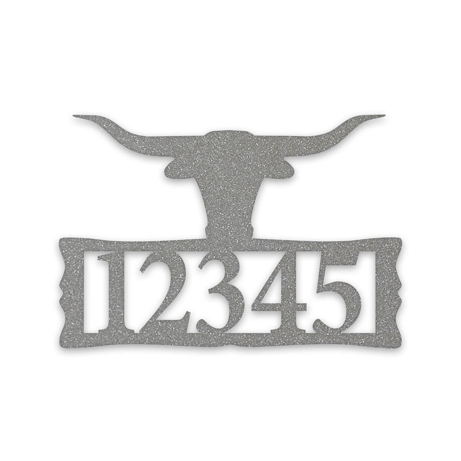 Longhorn Steer Metal Address Plaque