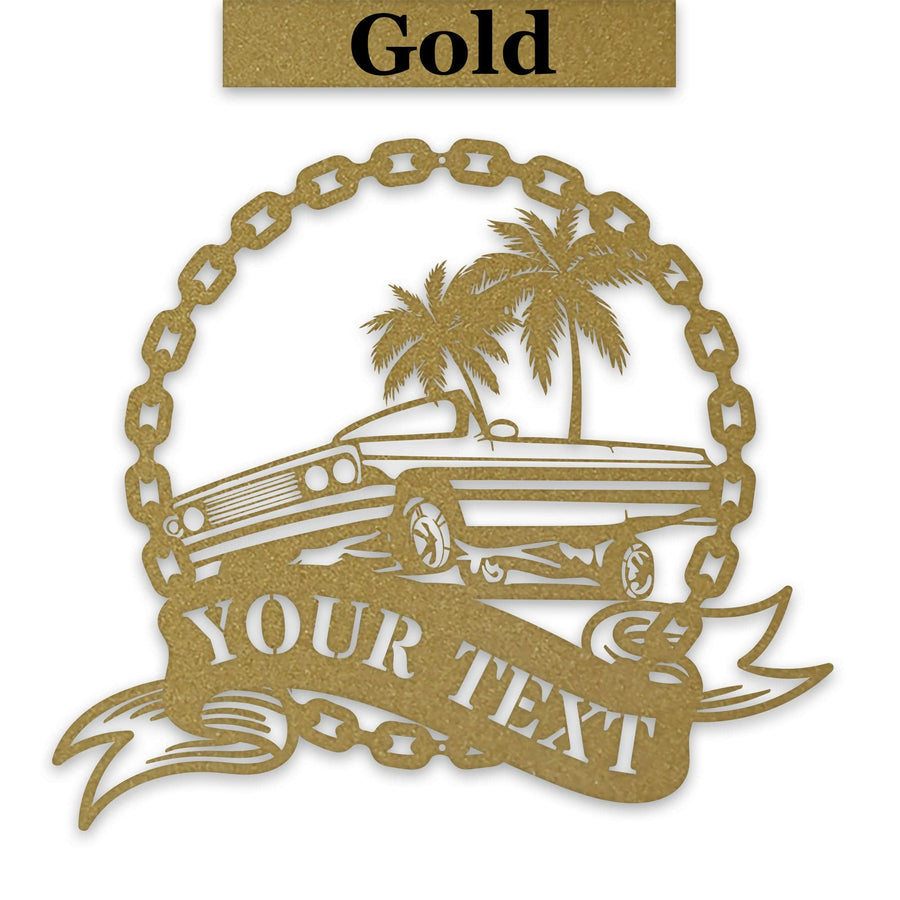 Low Rider Hydraulic Car Personalized Metal Sign