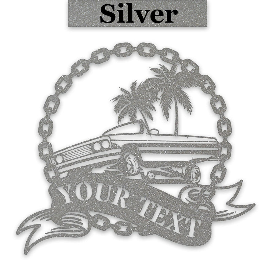 Low Rider Hydraulic Car Personalized Metal Sign