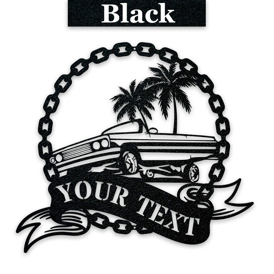 Low Rider Hydraulic Car Personalized Metal Sign
