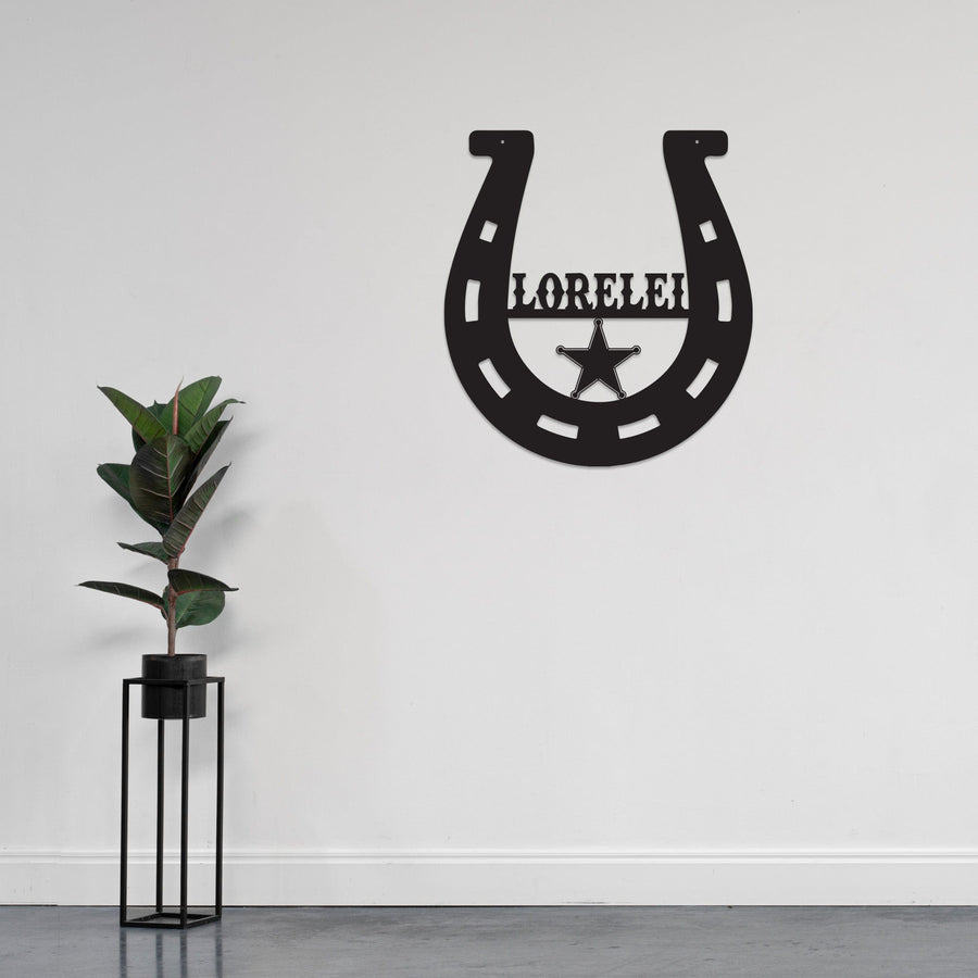 Lucky Horseshoe Personalized Metal sign