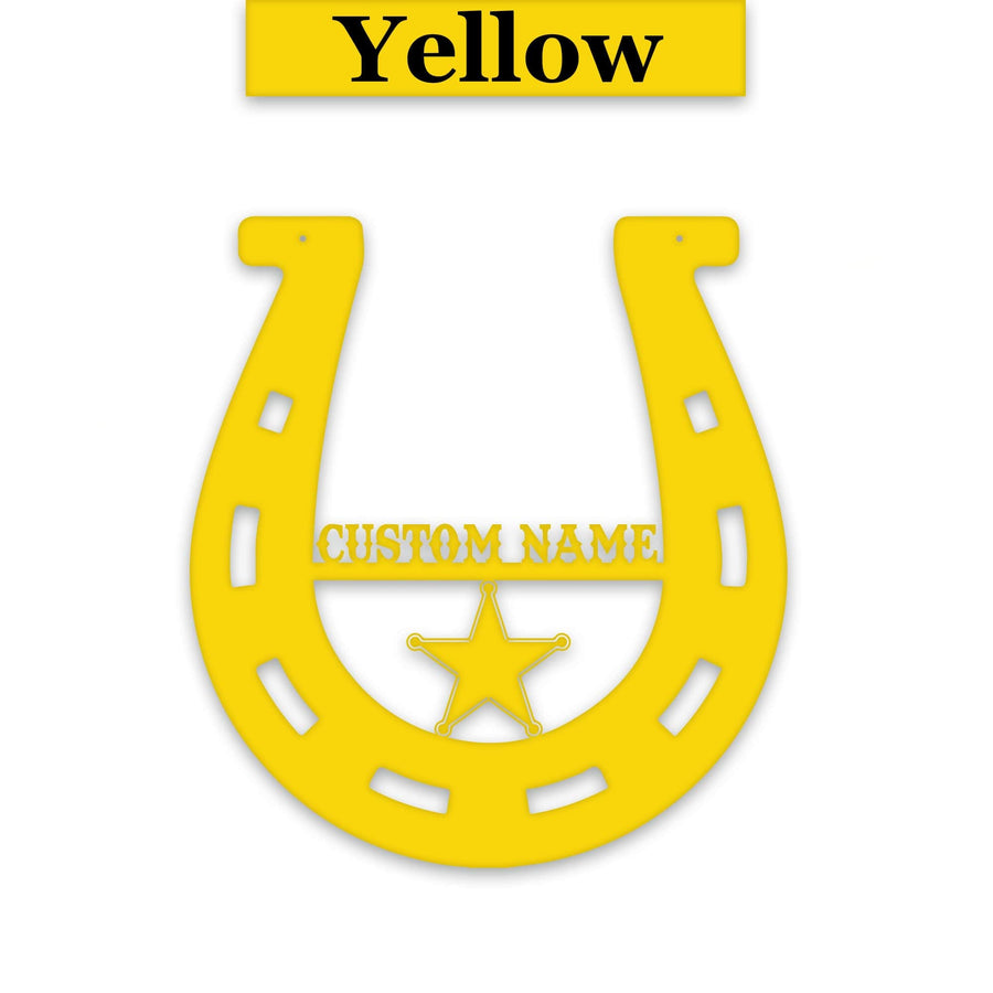 Lucky Horseshoe Personalized Metal sign