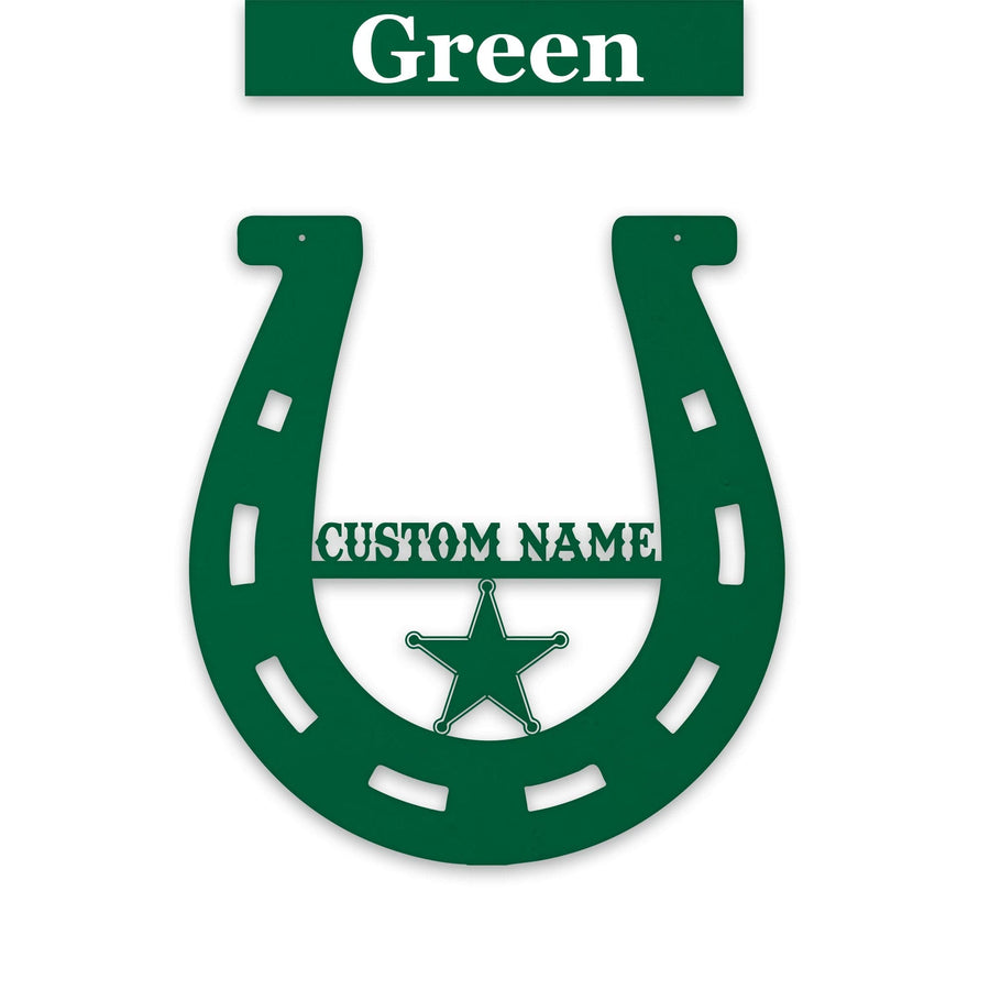 Lucky Horseshoe Personalized Metal sign
