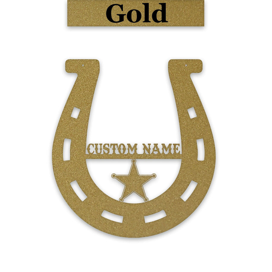 Lucky Horseshoe Personalized Metal sign