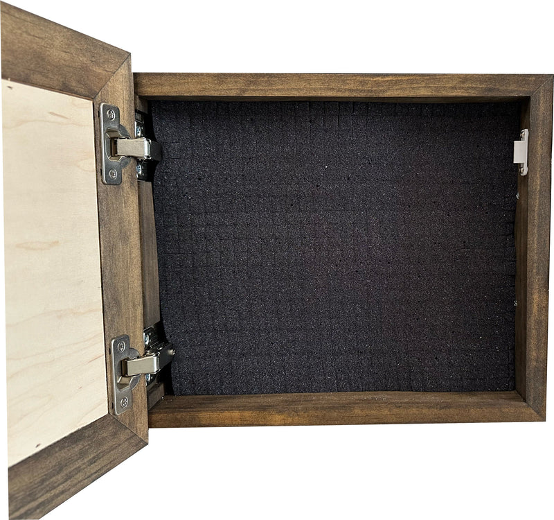 Hidden Gun Safe Recessed In Wall With Luke 11:21 Bible Verse Decoration - Recess In The Wall or Mount On The Wall by Bellewood Designs