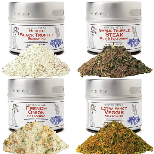 Luxury Protein & Fancy Truffled Side Seasonings | Set of 4 Collections & Gift Sets Gustus Vitae