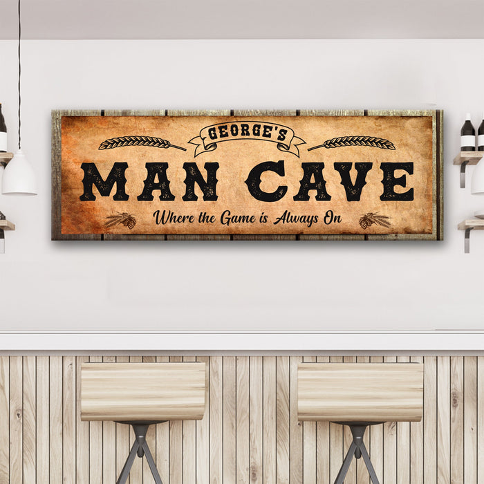 Personalized Man Cave Sign Rustic Man Cave Sign For Custom Bar Signs Or Home Bar